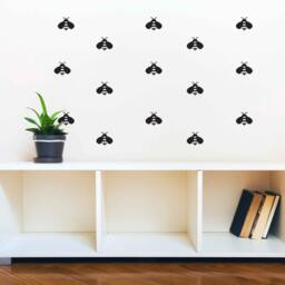Bee Pattern Vinyl Decals - Nursery & Home Wall Art - thumbnail 2