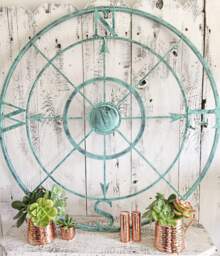 Nautical Arrow Compass, Wall Decor - thumbnail 1