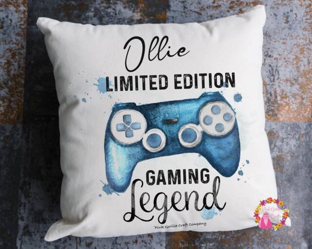 Personalised Gamer Cushion, Limited Edition Gift, Gaming Birthday Gift - image 1