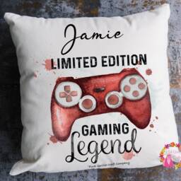 Personalised Gamer Cushion, Limited Edition Gift, Gaming Birthday Gift - thumbnail 2