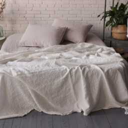 Organic European Linen Bed Sheet Set Stonewashed Soft Bedding - thumbnail 3