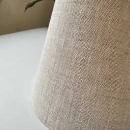 Natural Beige Linen Candle Clip Lampshade, 14cm Wide Bottom, 8cm Top, 13cm High - thumbnail 2