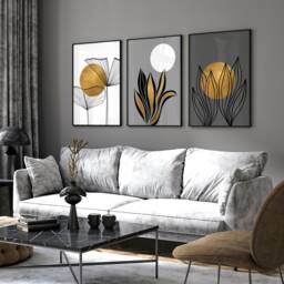 Home Decor Wall Art, Boho Botanical Set Of 3 Prints, Above The Bed Wall Art, Hangings Office Decor, Botanical Herb Print - thumbnail 1