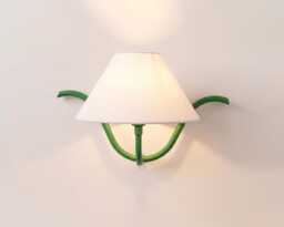 Wall Light Green Modern Lights Fabric Shade Sconce, Luxury Nordic Bedroom Bedside Lamp, Minimalist Home Lighting Fixture Design - thumbnail 1