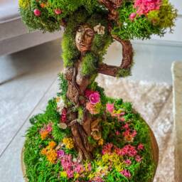 Handmade Mother Earth Terrarium Millennial Gaia Statue, Pagan Ornament - thumbnail 2