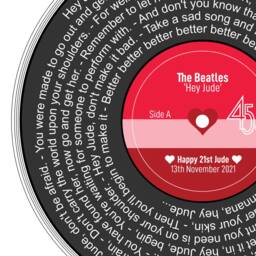 Custom Vinyl Lyrics Framed Print - Wedding Anniversary Gift For Her Him First Dance Personalised Music - thumbnail 2