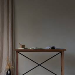 Konk ??? Classic Wooden Desk [Walnut] Bespoke Sizes Available American Black Walnut & Steel Office Writing, Computer Workstation - thumbnail 2