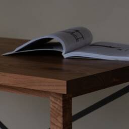 Konk ??? Classic Wooden Desk [Walnut] Bespoke Sizes Available American Black Walnut & Steel Office Writing, Computer Workstation - thumbnail 4