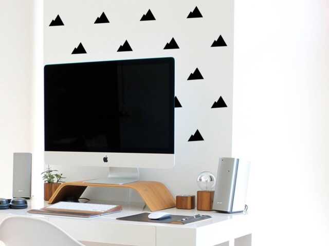 Blue Iceberg Mountain Wall Decals Decor Stickers Nursery Baby Boy Modern & Scandinavian - image 1