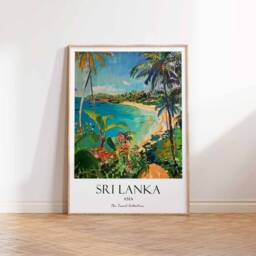 Sri Lanka Print, Travel Poster, Middle East Islamic Decor, Gift For Muslim, Arabic Art - thumbnail 2