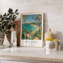 Sri Lanka Print, Travel Poster, Middle East Islamic Decor, Gift For Muslim, Arabic Art - thumbnail 3