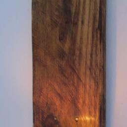 Pair Reclaimed Wood Rustic Wall Sconce's With Decorative Black Wrought Iron Bracket Candle Holders - thumbnail 4