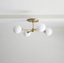 Brass Chandelier, Modern Sputnik Mid-Century Sputnik, Ul Listed, No.0133
