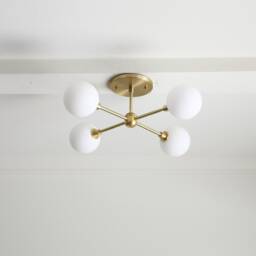 Brass Chandelier, Modern Sputnik Mid-Century Sputnik, Ul Listed, No.0133 - thumbnail 2