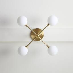 Brass Chandelier, Modern Sputnik Mid-Century Sputnik, Ul Listed, No.0133 - thumbnail 3