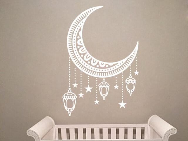 Moon Wall Decal/New Nursery Stars & Decals Boho Style Home Decor Vinyl Stcker Ms913 - image 1
