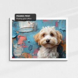 Cockapoo Abstract Painting Framed Poster Print & Canvas Wall Decor Art Bar Kitchen Room Dog Gift Idea Pet - thumbnail 3