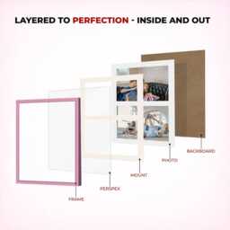 Multi Aperture Picture Frame 20x14 Holds 2 Photo Family Collage in Modern Sleek Style - Hold - A4 Photos - thumbnail 3