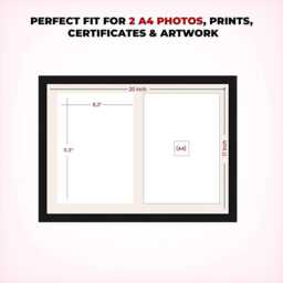 Multi Aperture Picture Frame 20x14 Holds 2 Photo Family Collage in Modern Sleek Style - Hold - A4 Photos - thumbnail 2