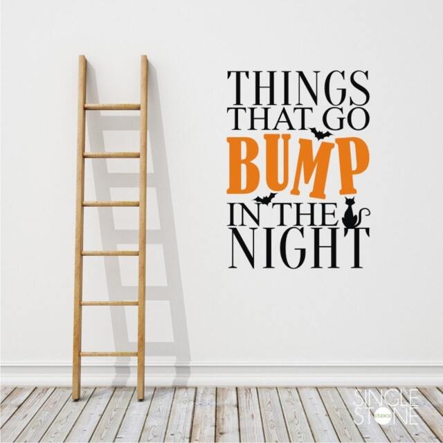 Halloween Wall Decal Things That Go Bump in The Night Vinyl Sticker - image 1