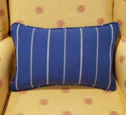 Blue & White Stripe Lumbar Pillow Cover Hamptons Coastal Decor - 12x18 Cushion