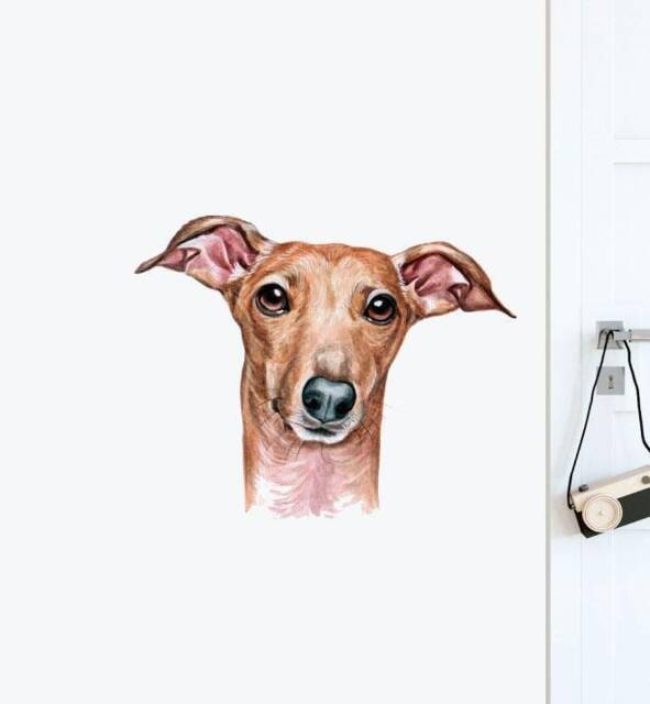 Italian Greyhound Dog Wall Sticker Decal - Dogs & Pets Stickers, Art, Decals, Kids Animals Decals