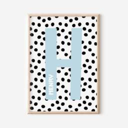Personalised Nursery Print - Name Wall Art Custom For Girls Boys Decor Birth Prints Baby Pink - thumbnail 2