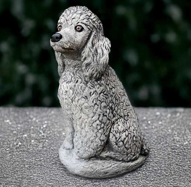 Garden Poodle Sculpture Concrete Dog Figurine Stone Pet Decoration Outdoor Memorial Statue Cement Lover Gift - image 1