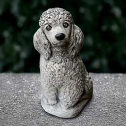 Garden Poodle Sculpture Concrete Dog Figurine Stone Pet Decoration Outdoor Memorial Statue Cement Lover Gift - thumbnail 2
