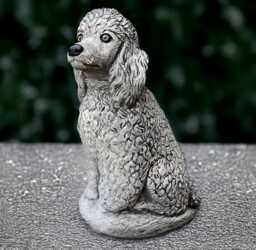 Garden Poodle Sculpture Concrete Dog Figurine Stone Pet Decoration Outdoor Memorial Statue Cement Lover Gift - thumbnail 1