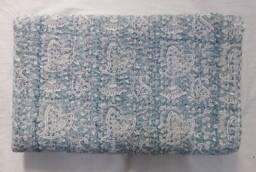 Handmade Indian Kantha Quilt Bedspread 100% Cotton, Queen/Twin - thumbnail 1