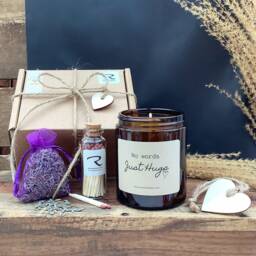No Words Just Hugs/Gift Box For Her Him Sending You Hugs in Candle Thinking Of Gifts Friend Get Well Soon Sympathy - thumbnail 1