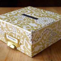 Chantry Gold Floral Receipt Box Tapestry Design, Handmade Storage - thumbnail 4
