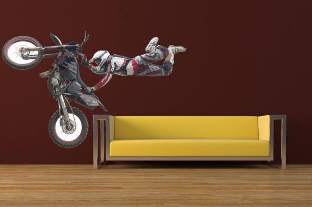 Motocross Full Color Decal, Dirt Bike Color Sticker, Wall Art Cn 032