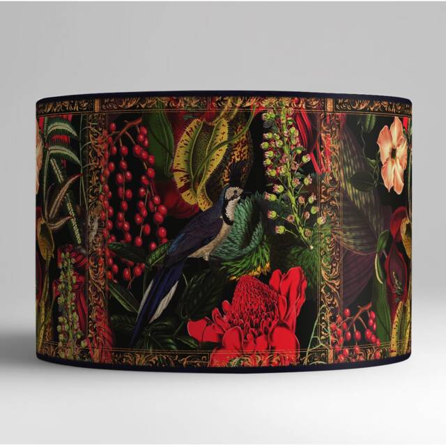 Lampshade, Lampshade Retro, Vintage, Handmade, Table Lamp, Paper, Vintage Flowers - image 1