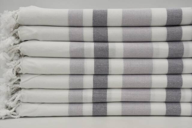 "Lila & Purple Striped Towel, Turkish Towel, 40""x68" - image 1