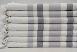 "Lila & Purple Striped Towel, Turkish Towel, 40""x68"