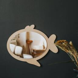 Whale Mirror, Wooden Kids Bedroom Decor, Baby Shower Gift - thumbnail 4