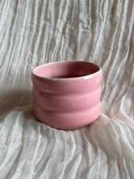 Candy Floss Pink Bubble Tumbler, Handmade Glazed Pot, 300Ml Vessel, Unique British Gift, Handcrafted Plant Whiskey Tumbler