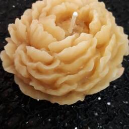 Peony Flower Beeswax Set Of 3 Candles/ Bee Wax Candle /Naturally Scented / - thumbnail 2