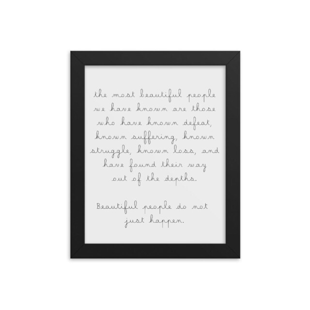 Beautiful People Wall Art - Modern Home Decor Poster Gift For Her Minimalist Print Quote Office D??cor Living Room - image 1
