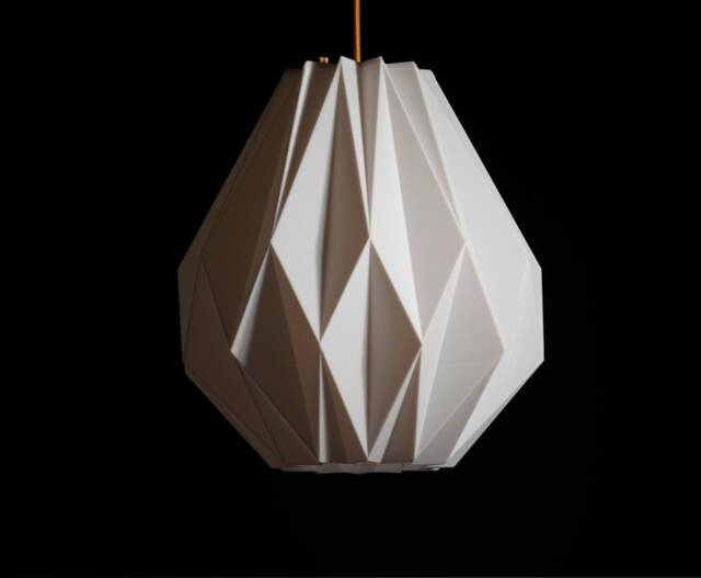Origami Pendant Light - Unique Designer Ceiling Fixture Modern Sculptural Lighting H32cmxw30cm - image 1