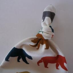 Bear Organic Swaddle Blanket & Newborn Hat Set. Take Home Photo Prop. Baby Shower Gift - thumbnail 4