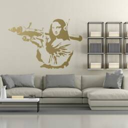 Artist Mona Lisa Wall Sticker - Laptop Car Tablet Da Vinci Joconda Art Vinyl Decal Women Smile Launcher Street Bazooka Diy Decor Mural - thumbnail 4