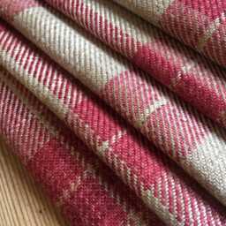 Custom Roman Blind/ Shade in Ian Mankin Kintyre Check Peony - Please Note Full Price Is On Quotation - thumbnail 2
