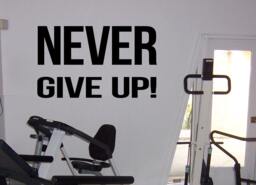 Fitness Self Motivation Never Give Up Vinyl Decal Workout Gym Wall Sticker Sport Home Interior Graphics 21(Fgm - thumbnail 1