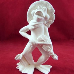 Ceramic Ready To Paint Musical Frog Band - 5.5-6.5 Inches High Bisque, Lawn & Garden, Indoor Or Outdoor - thumbnail 3