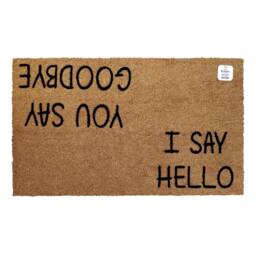 You Say Goodbye I Hello Doormat - Funny Welcome Mat Double Sided Greeting Rug Unique Porch Decor Quirky Entryway Gift -House - thumbnail 1