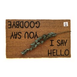 You Say Goodbye I Hello Doormat - Funny Welcome Mat Double Sided Greeting Rug Unique Porch Decor Quirky Entryway Gift -House - thumbnail 3