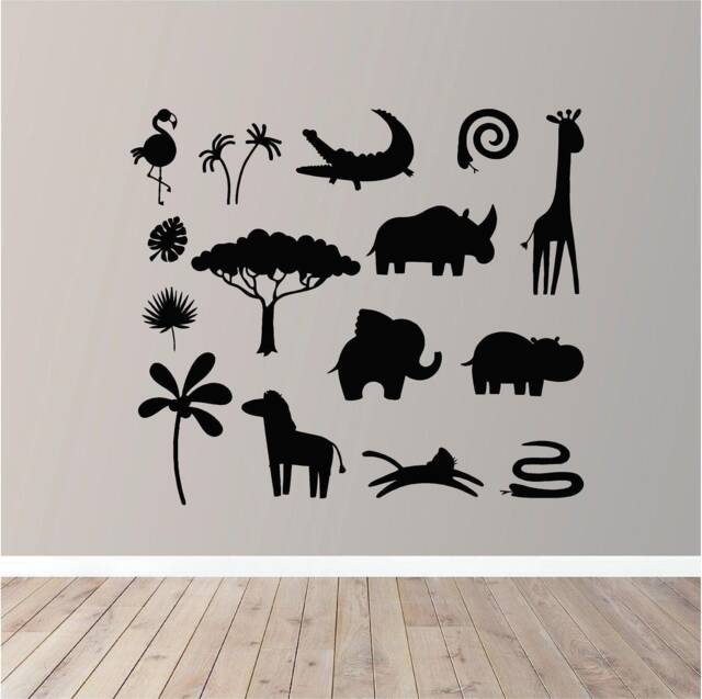 Exotic Decal Pack Vinyl Wall Art, Decal, Sticker, Transfer, Mural, Removable, Decor, Rent Friendly, Interior, Exterior, Full - 0641 - image 1